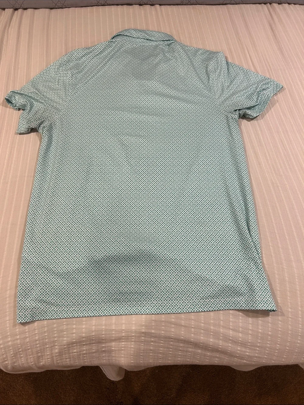 J. Crew Men's Aqua Patterned Polo